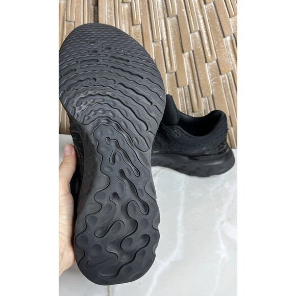 Nike React Infinity Run Flyknit 3 Triple Black DH5392-005 Sneakers Shoes Men 9.5 - Picture 9 of 11